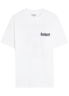 Carhartt Wip Schooling Logo-embroidered Cotton T-shirt White