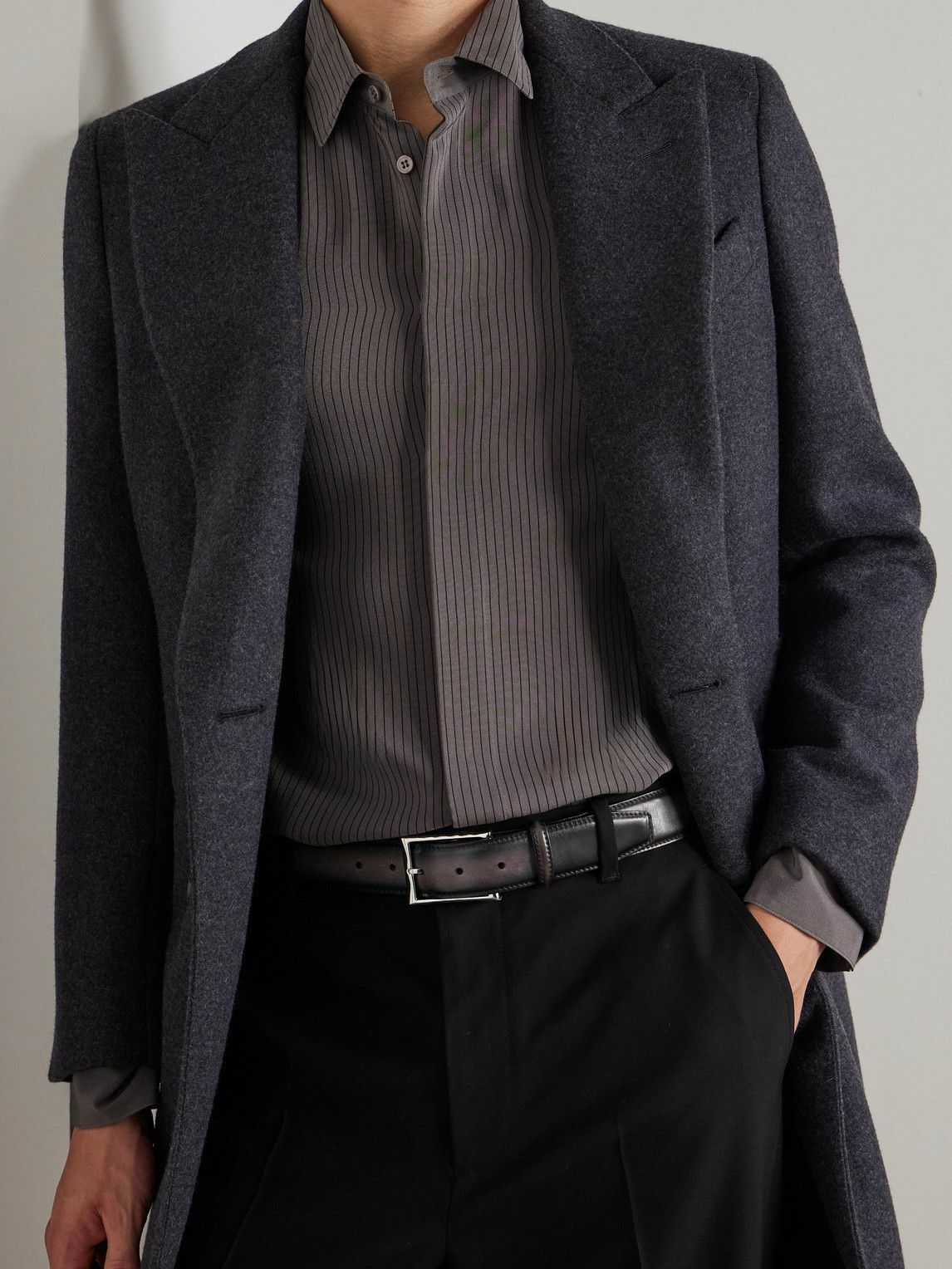 Berluti - 3.5cm Venezia Leather Belt - Black