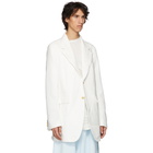 Comme des Garcons Homme Plus White Darge Blazer