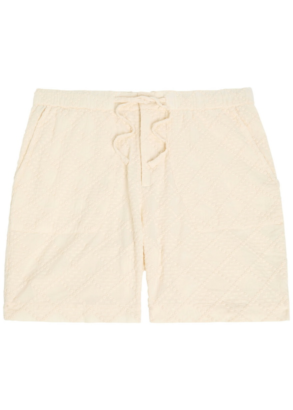 Photo: Smr Days Escobelle Embroidered Cotton Shorts Beige