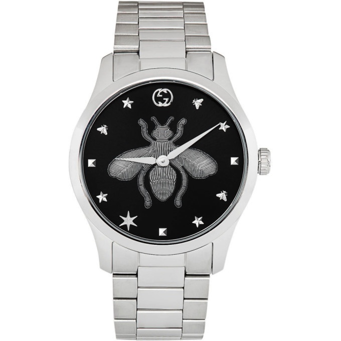 Photo: Gucci Silver G-Timeless Bee Watch