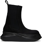 Rick Owens DRKSHDW Black Beatle Abstract Chelsea Boots