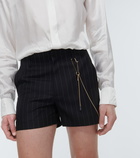 Dries Van Noten - Pinstriped mid-rise wool shorts