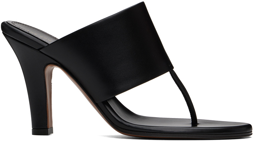 The Row Black Signum Heeled Sandals