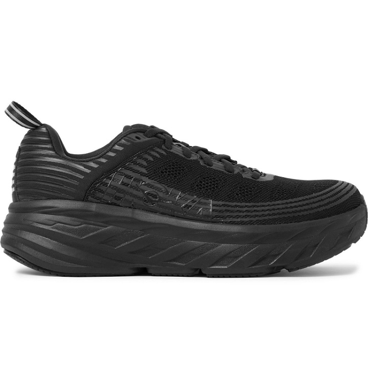 Photo: Hoka One One - Bondi 6 Rubber-Trimmed Mesh Running Sneakers - Black