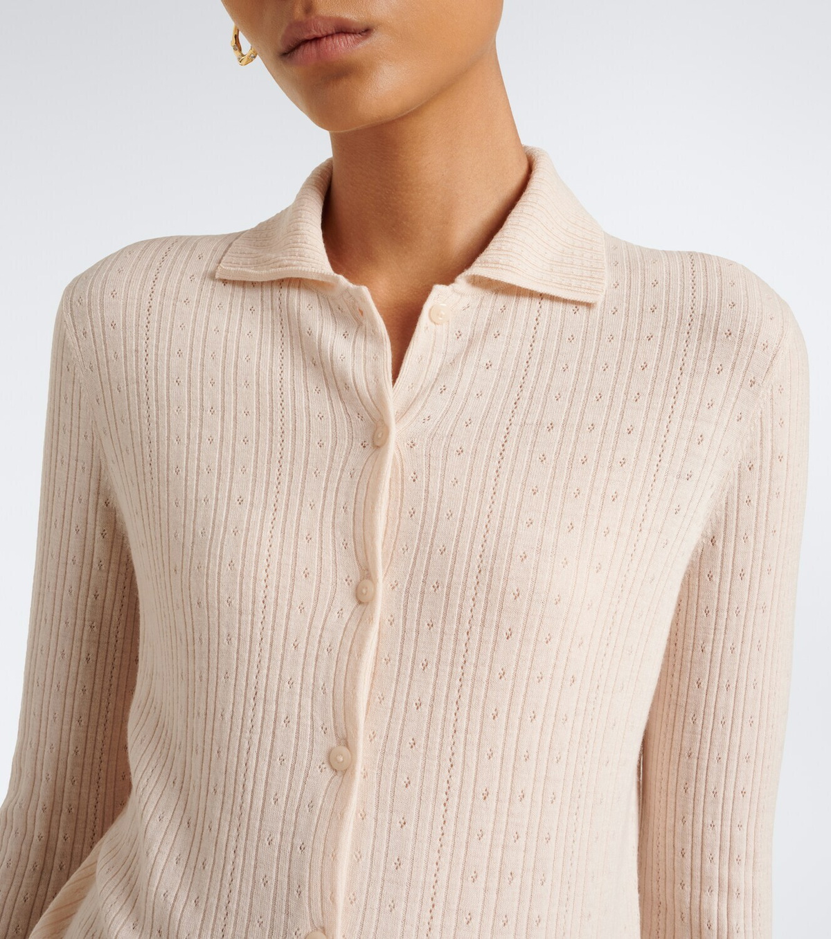 Vince Pointelle wool cardigan