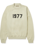 FEAR OF GOD ESSENTIALS - Logo-Flocked Cotton-Blend Jersey Sweatshirt - Neutrals