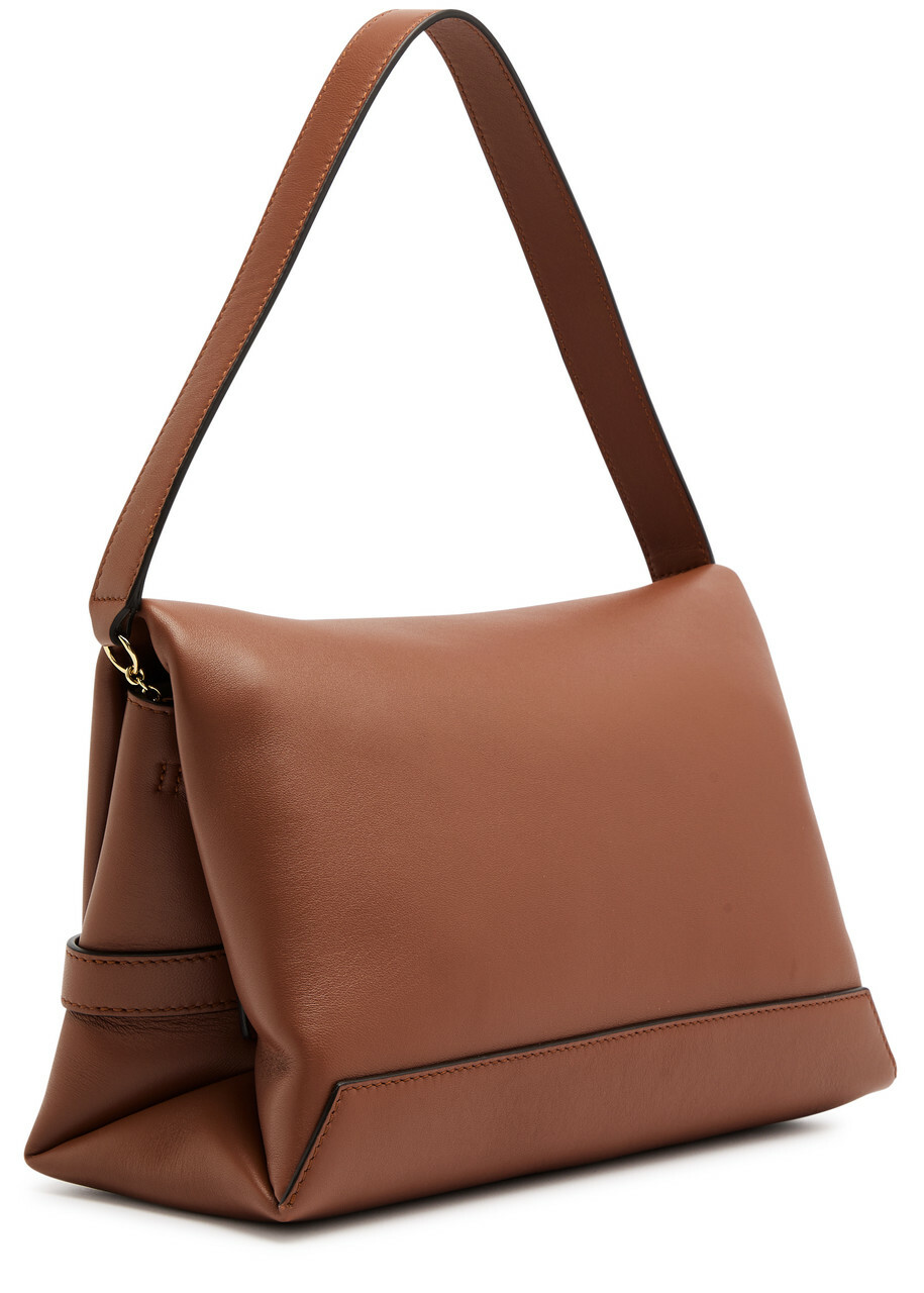 Victoria Beckham Chain Leather Pouch - Tan - One Size