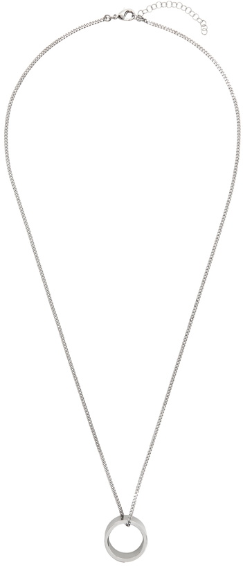 Photo: MM6 Maison Margiela Silver Ring Pendant Necklace