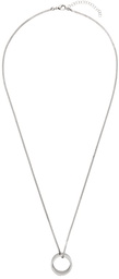 MM6 Maison Margiela Silver Ring Pendant Necklace