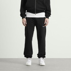 ANNIE HOOD Men's Mini Logo Cuffed Joggers in Black