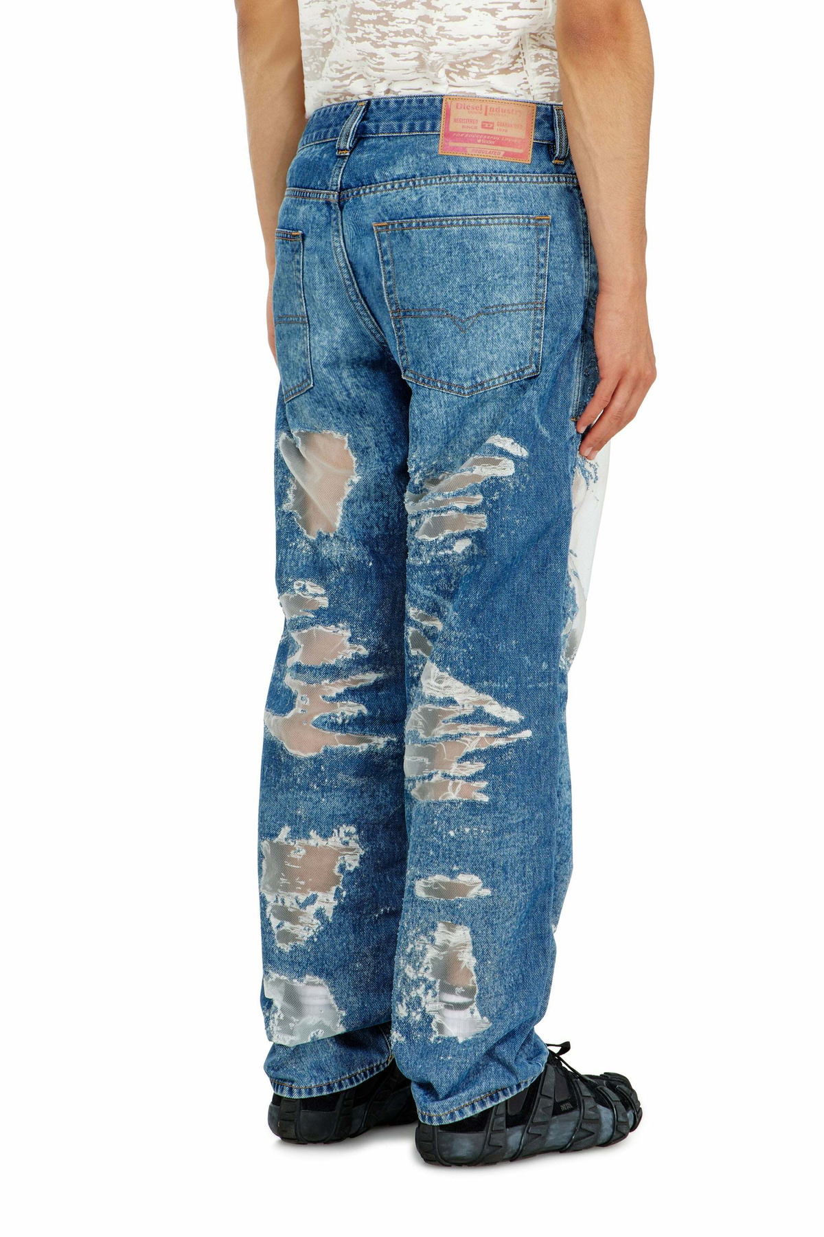 Diesel Regular Jeans Regular Waist 2024 D-Macs - Jeans Mens in Blue