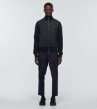 Moncler - Tricot cardigan with down-filled front