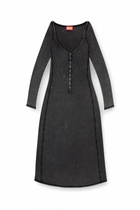 Diesel Midi dress in faded ribbed jersey - Dresses Womens in Grey
