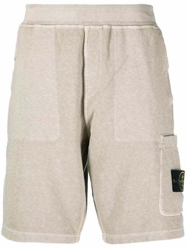 Photo: STONE ISLAND - Logo Cotton Shorts