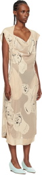 Vivienne Westwood Off-White Printed Veil Crepe Ionian Midi Dress