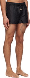 Versace Underwear Black Barocco Jacquard Swim Shorts