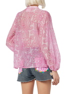 MC2 Saint Barth Woman Silk Voile Paisley Blouse Harper