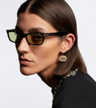 Valentino La Coureuse embellished rectangular sunglasses