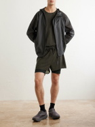 On - Post Archive Faction Zero Logo-Print Shell Jacket - Black