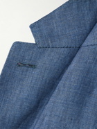 Canali - Unstrctured Linen Suit Jacket - Blue