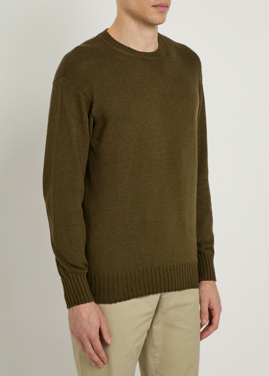 Tods Crew-neck Cotton-knit Jumper Brown