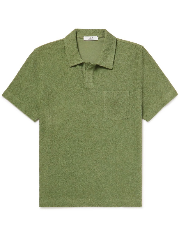 Photo: Mr P. - Organic Cotton-Terry Polo Shirt - Green