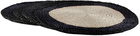 Misette Black Monochrome Hand-Woven Jute Placemat Set