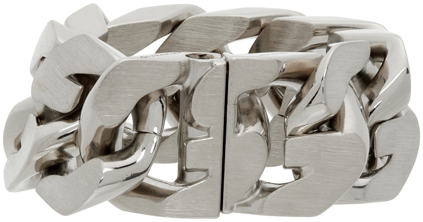 Givenchy SIlver Medium G Chain Bracelet