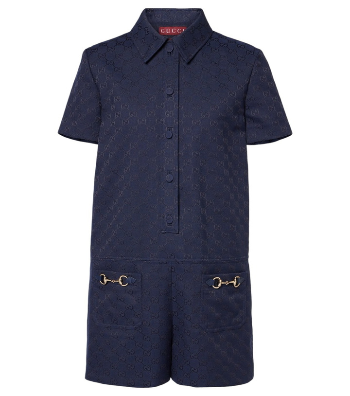 Photo: Gucci Horsebit GG Canvas romper
