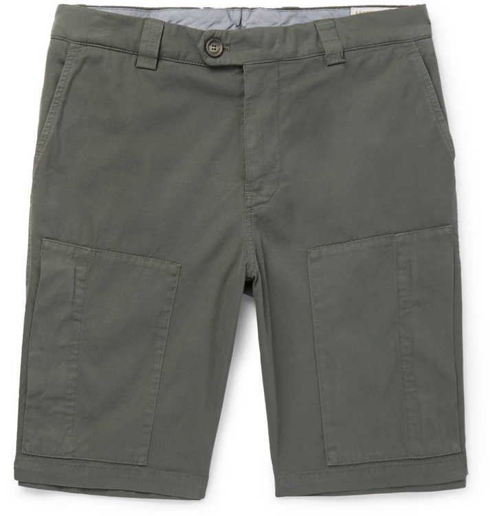 Photo: Brunello Cucinelli - Stretch-Cotton Twill Shorts - Men - Green