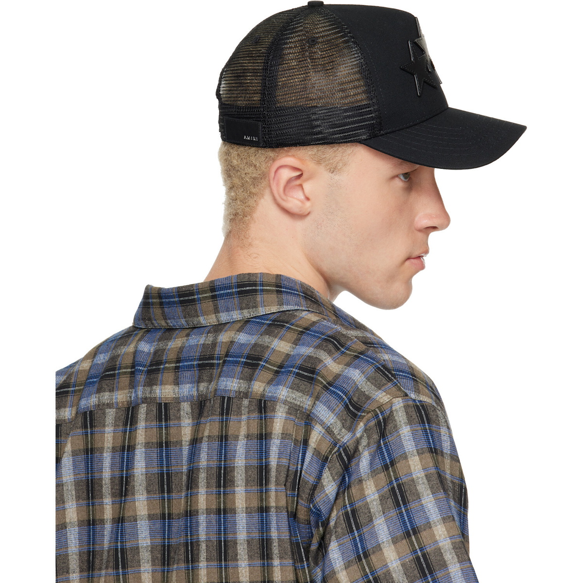 AMIRI Black 3 Star Trucker Cap
