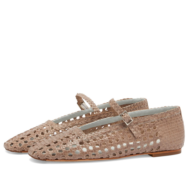 Photo: MIISTA Women's Yedia Woven Ballerina Shoe in Pearl