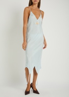 Bettter Logo Semi-sheer Twill Midi Dress Light Blue