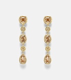 Octavia Elizabeth Nesting Gem 18kt gold drop earrings with diamonds