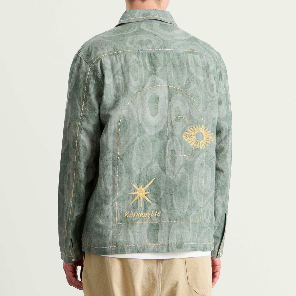 ACMH by Magic Castles Men's x Khruangbin Pocket Overshirt in Forest Green
