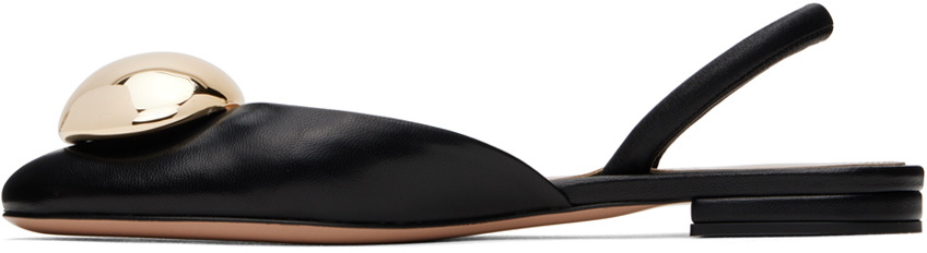 Gianvito Rossi Black Sphera Ballerina Flats