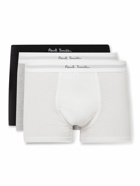 Paul Smith - Three-Pack Stretch Organic Cotton-Jersey Boxer Briefs - White