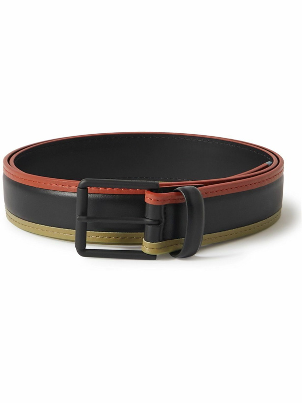 Photo: Paul Smith - 3.5cm Colour-Block Leather Belt - Black