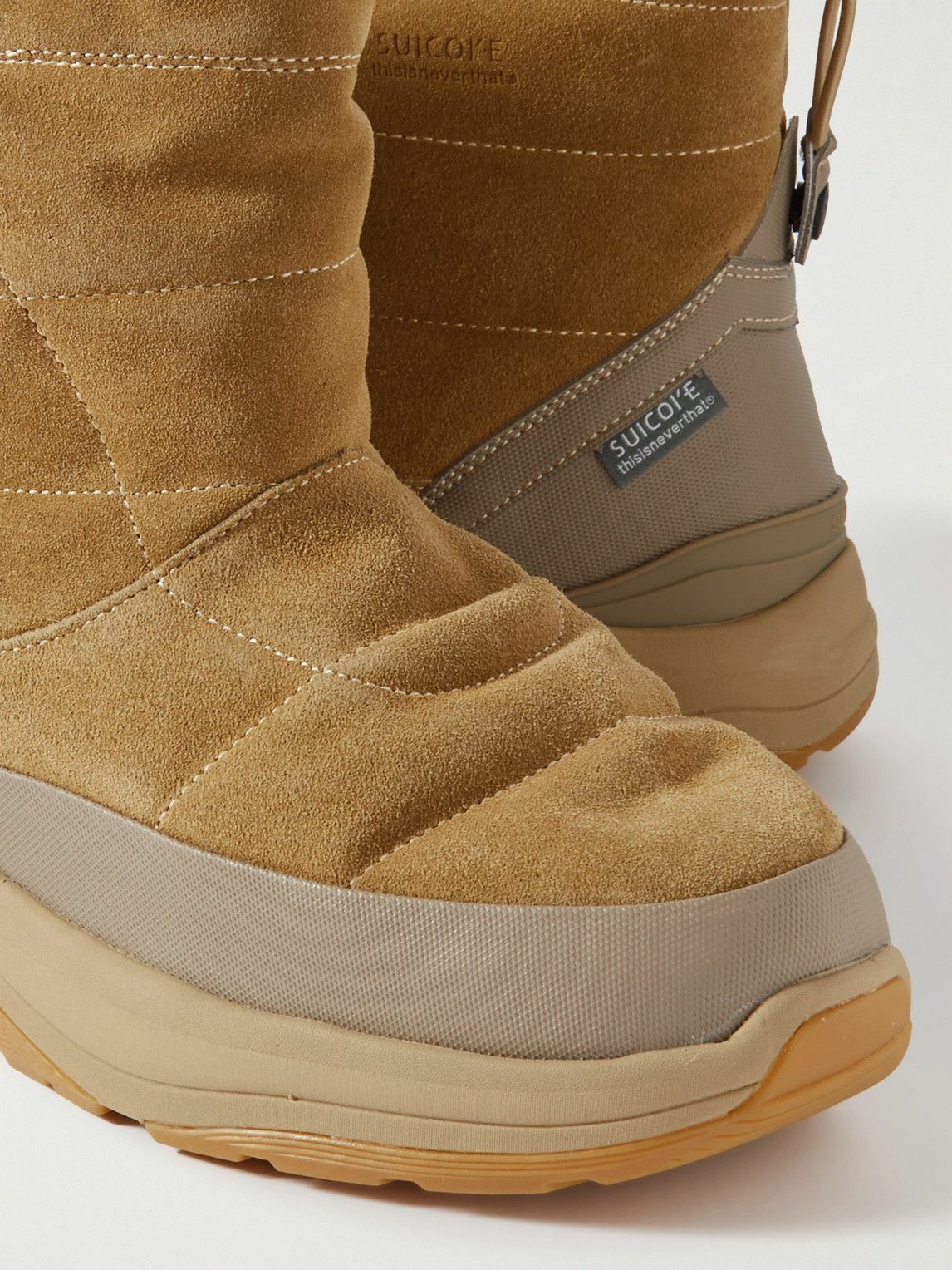 Suicoke - thisisneverthat® Bower-abTNT Rubber-Trimmed Quilted Suede ...