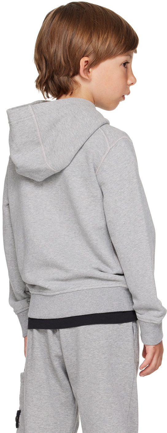 Stone Island Junior Kids Gray 61620 Hoodie Stone Island Junior Stone Island Junior Kids Gray 61620 Hoodie Stone Island Junior