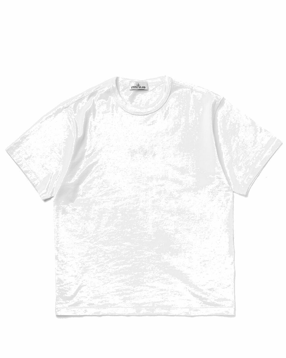 Photo: Stone Island Maglieria Tagliata T Shirt/Piq White - Mens - Shortsleeves