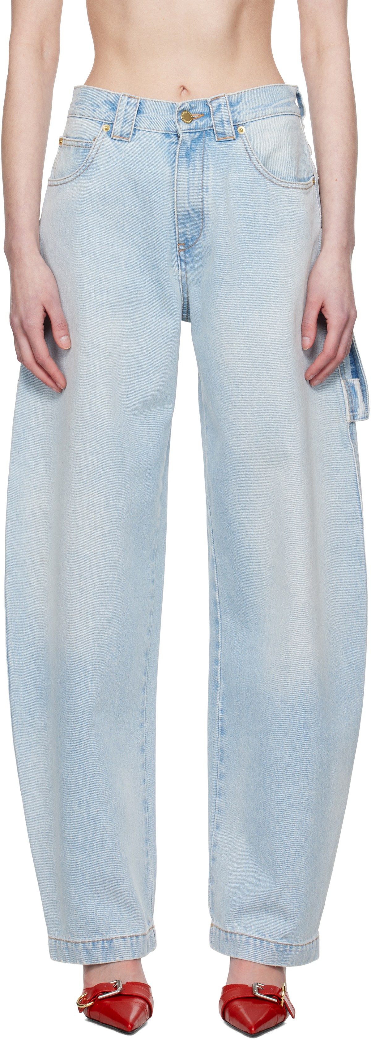 DARKPARK Blue Audrey Barrel Leg Carpenter Jeans