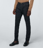Saint Laurent - Skinny-fit coated jeans