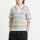 Casablanca Men's Tuck Stitch Polo Shirt in Multi