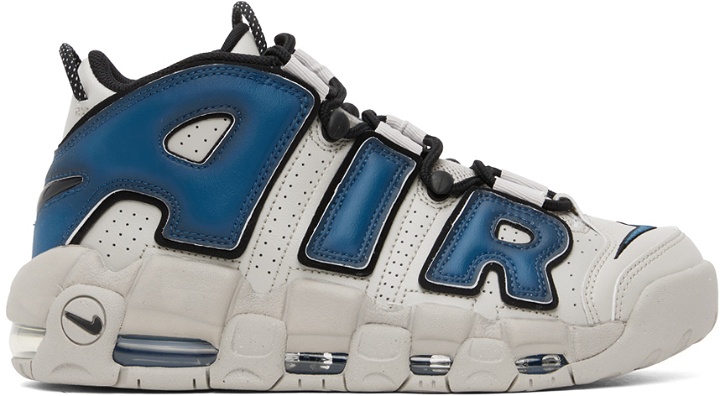 Photo: Nike Gray & Blue More Uptempo '96 Sneakers