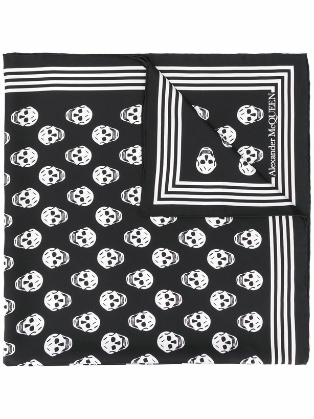 Photo: ALEXANDER MCQUEEN - Silk Scarf With Skulls