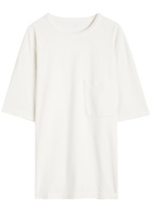 Lemaire Short Sleeve Cotton T-shirt Cream