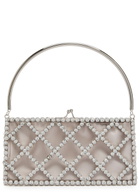 Rosantica Garofano Crystal-embellished Satin Shoulder bag - Silver - One Size