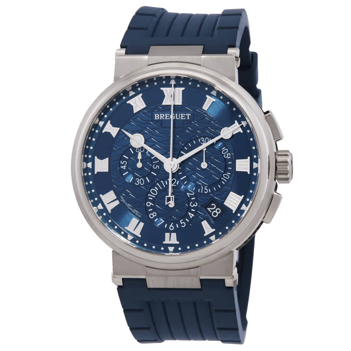 Breguet Marine Chronograph Automatic Blue Dial Mens Watch 5527bb/y2/5wv